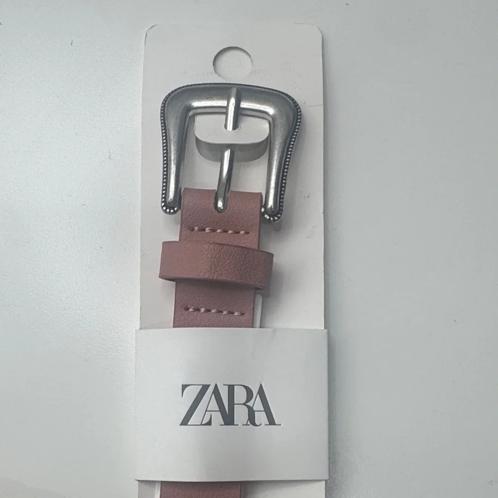 Zara Pink Belt with Silver Buckle